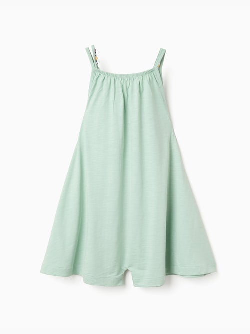 Combishort sans manches en coton à jambe large - Kiabi