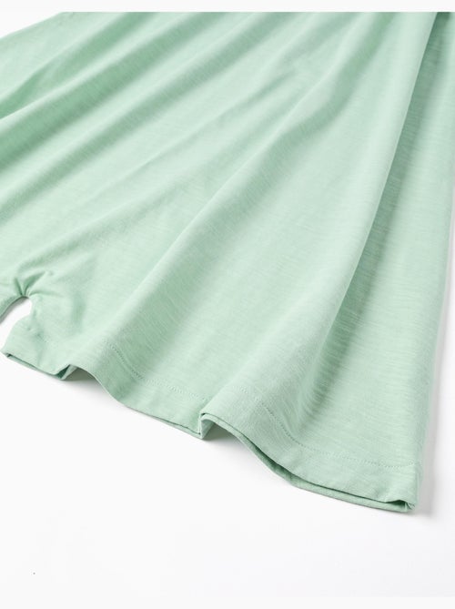 Combishort sans manches en coton à jambe large - Kiabi