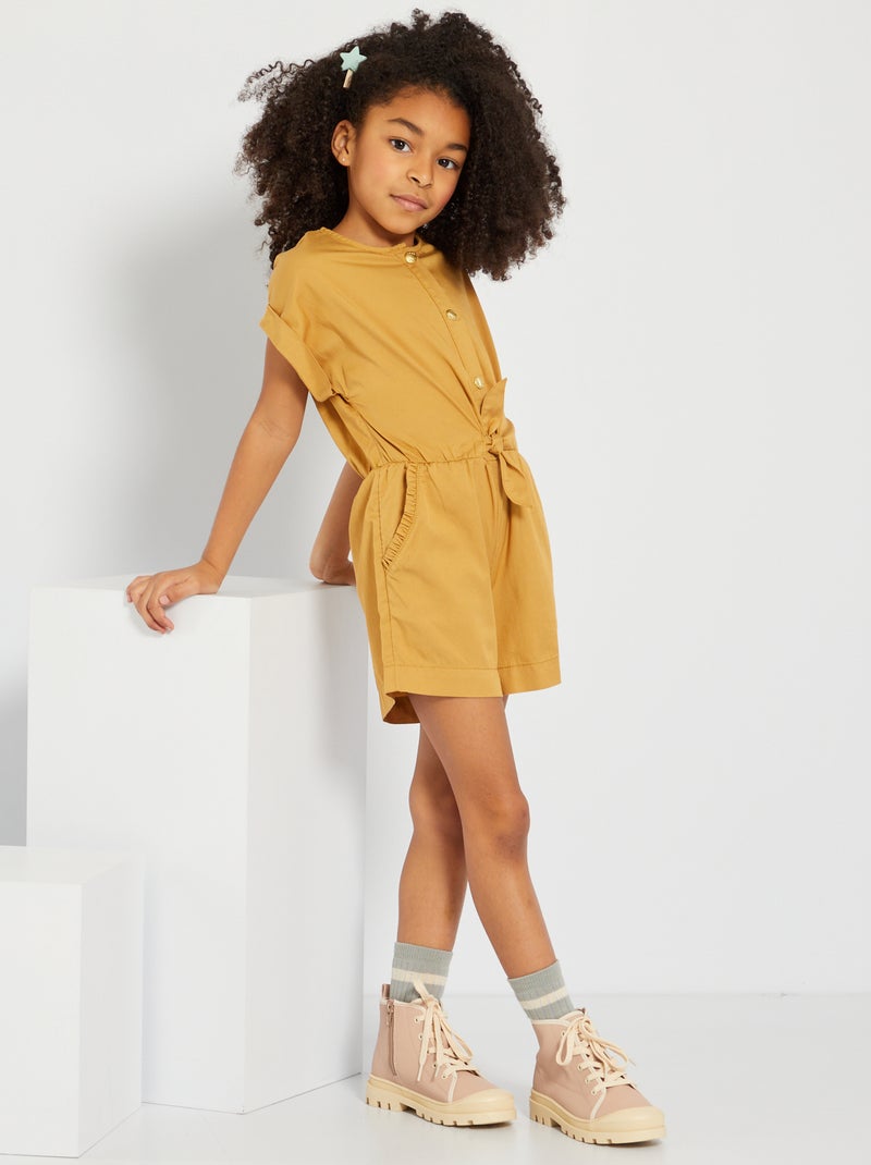 Combishort satinée beige - Kiabi