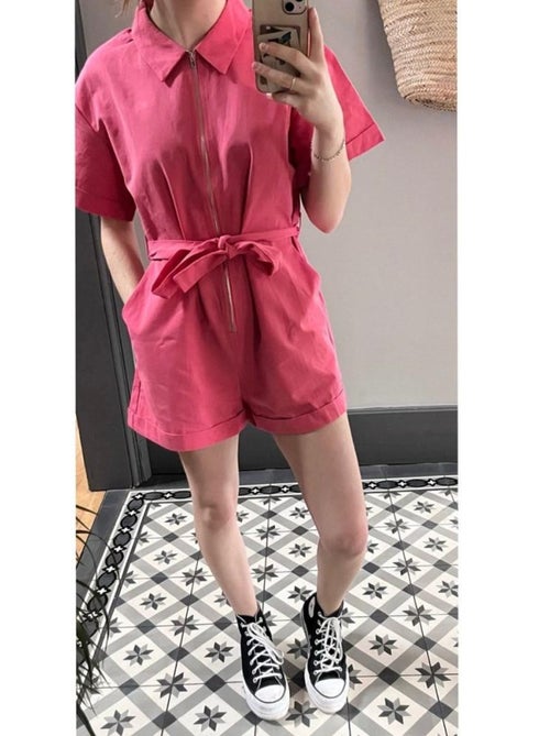 Combishort uni rose - Kiabi