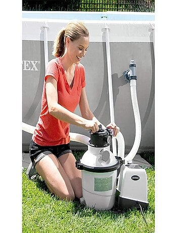 Combo filtre à sable 6m³/h + sterilisateur au sel qx2100