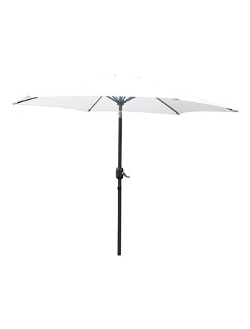 COME - Parasol circulaire 2.5 x 2.5 droit écru en aluminium