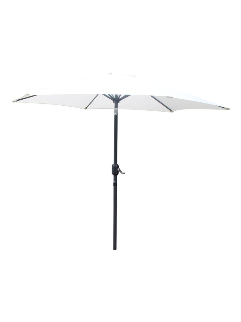 COME - Parasol circulaire 2.5 x 2.5 droit écru en aluminium Gris Ecru - Kiabi