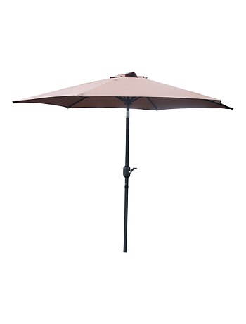 COME - Parasol circulaire 2.5 x 2.5 droit écru en aluminium