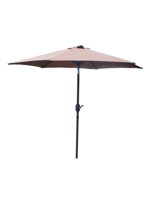 COME - Parasol circulaire 2.5x2.5 droit marron en aluminium - Kiabi