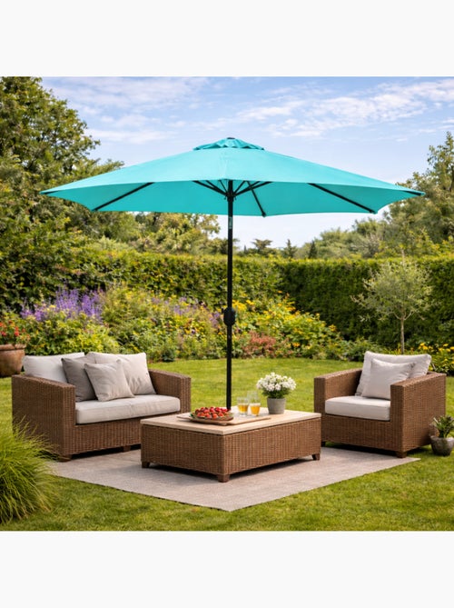COME Parasol  bleu  rond 2,5 x 2,5 m - Kiabi