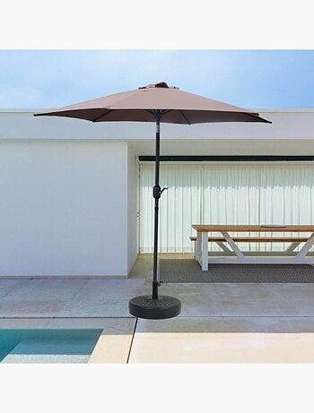 COME Parasol marron rond 2,5 x 2,5 m