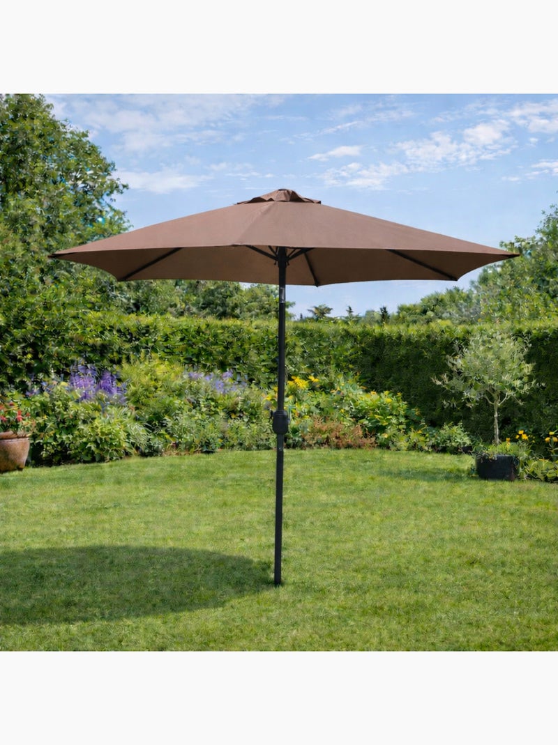 COME Parasol  marron  rond 2,5 x 2,5 m Gris Marron - Kiabi