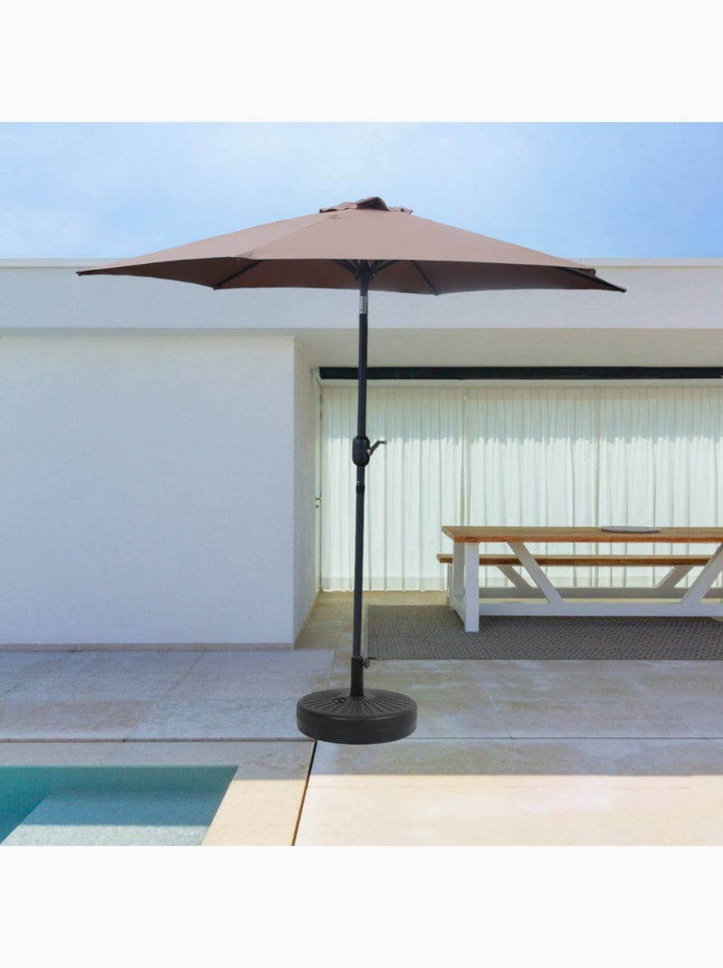 COME Parasol  marron  rond 2,5 x 2,5 m Gris Marron - Kiabi