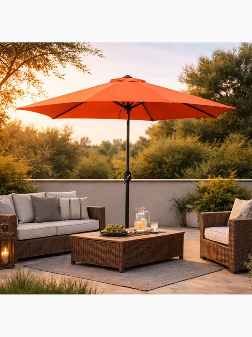 COME Parasol  terracotta  rond 2,5 x 2,5 m - Kiabi