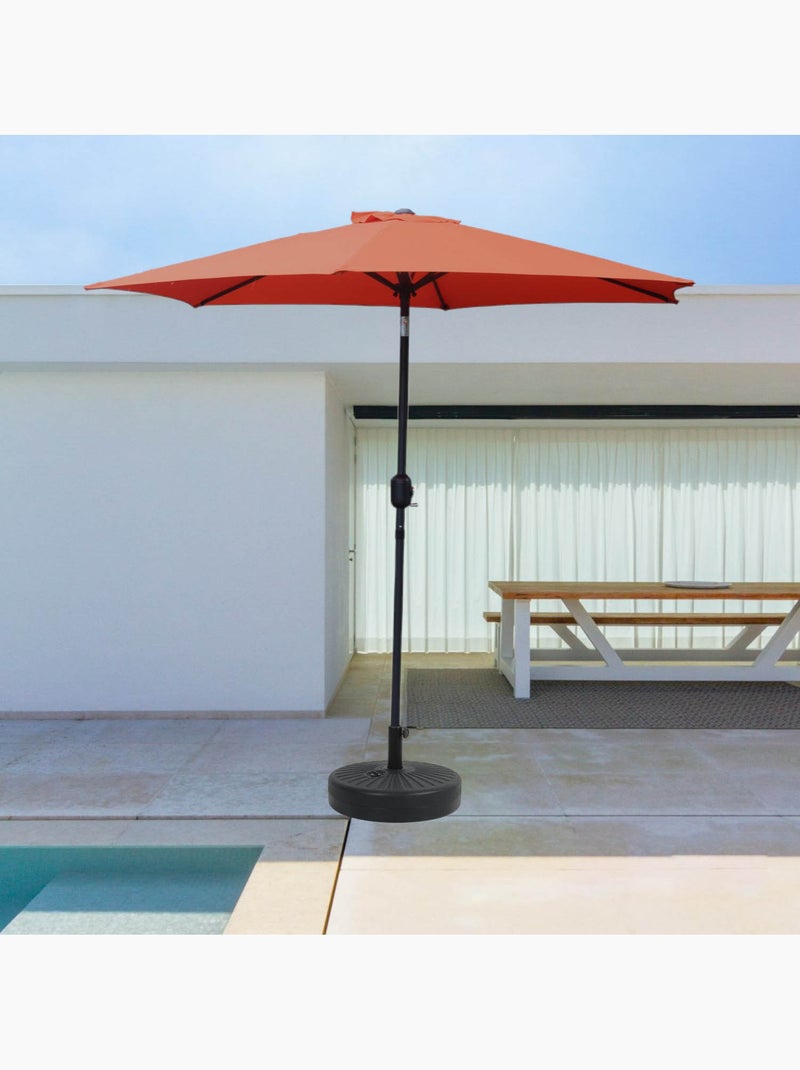 COME Parasol  terracotta  rond 2,5 x 2,5 m Gris Rouge - Kiabi