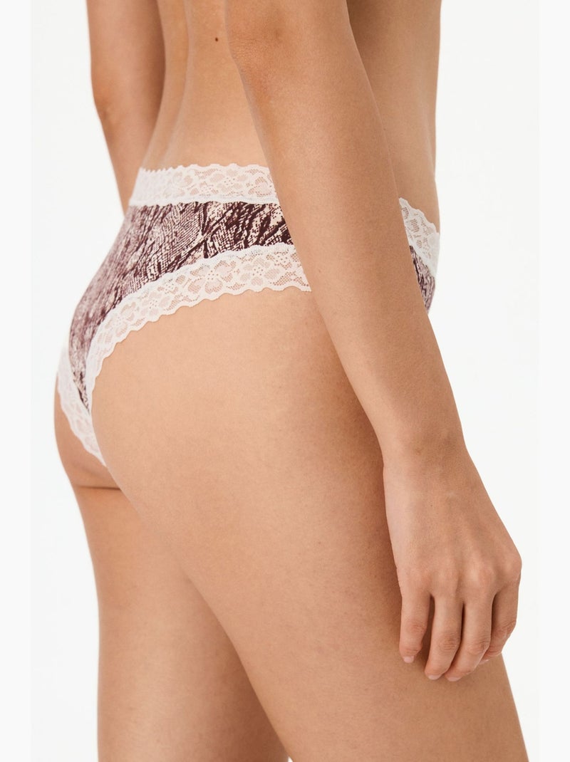 Comfy slip brésilien penti Marron - Kiabi