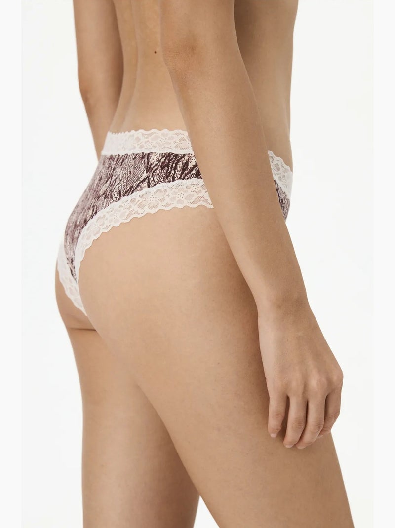 Comfy slip brésilien penti Marron - Kiabi