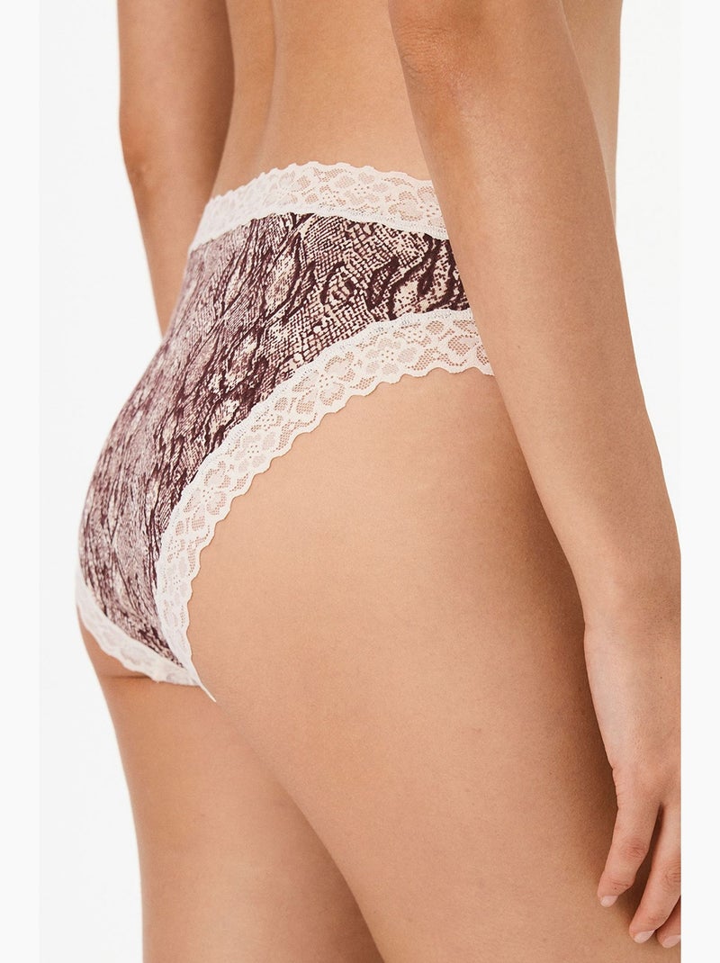 Comfy slip coton culotte penti Marron - Kiabi