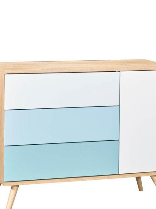 Commode 1 porte 3 tiroirs en bois - SAUTHON - Kiabi