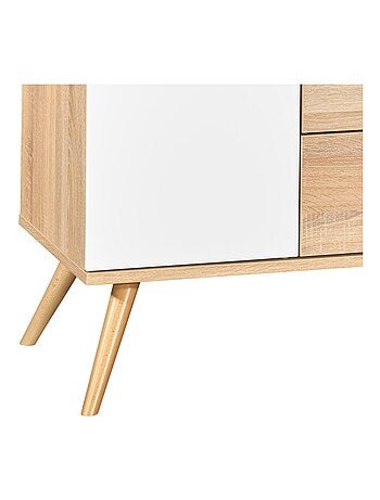 Commode 1 porte 3 tiroirs en bois - SAUTHON