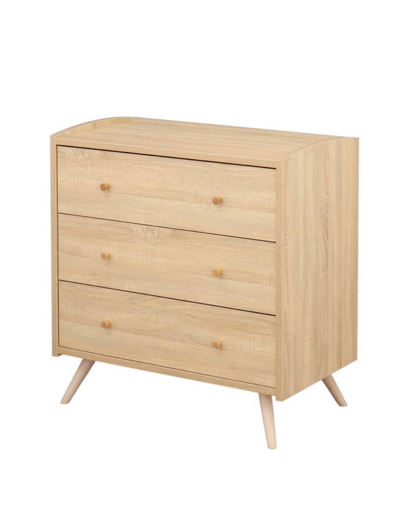 Commode 3 tiroirs - SAUTHON Marron - Kiabi