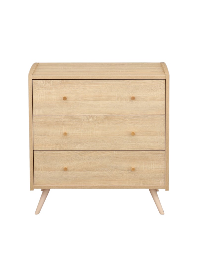 Commode 3 tiroirs - SAUTHON Marron - Kiabi