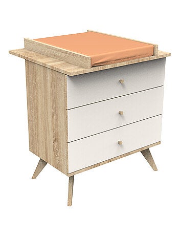Commode 3 tiroirs avec pieds bois - SAUTHON