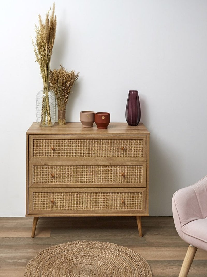 Commode 3 tiroirs Bali Beige - Kiabi