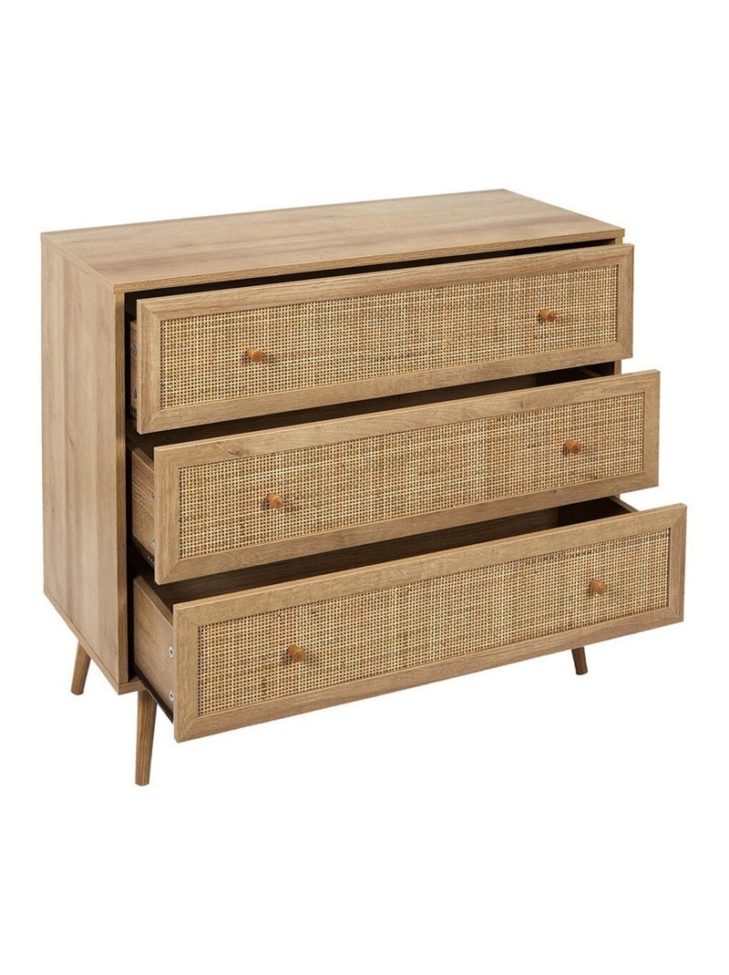 Commode 3 tiroirs Bali Beige - Kiabi