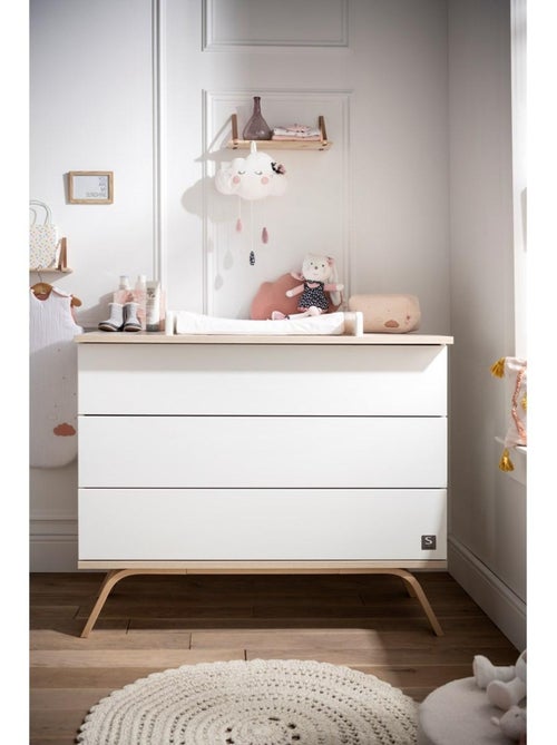 Commode 3 tiroirs en bois - SAUTHON - Kiabi