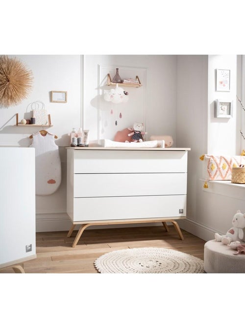 Commode 3 tiroirs en bois - SAUTHON - Kiabi