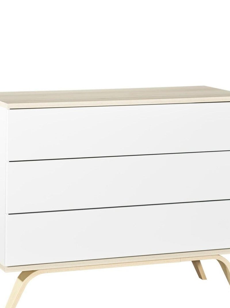 Commode 3 tiroirs en bois blanc - SAUTHON Blanc - Kiabi