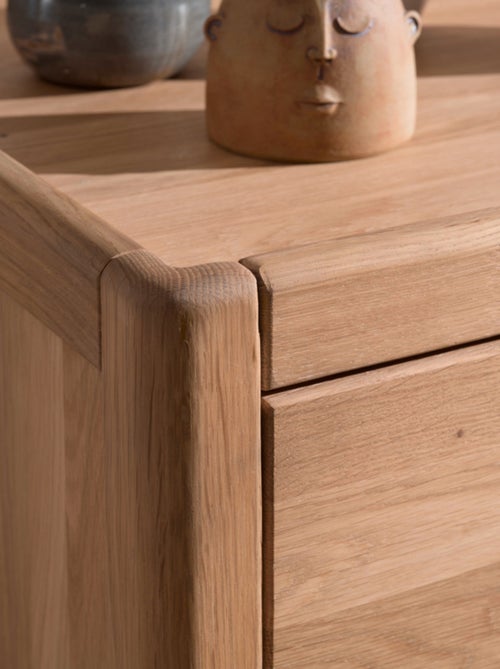 Commode 3 tiroirs en chêne massif  ROMANE - Kiabi