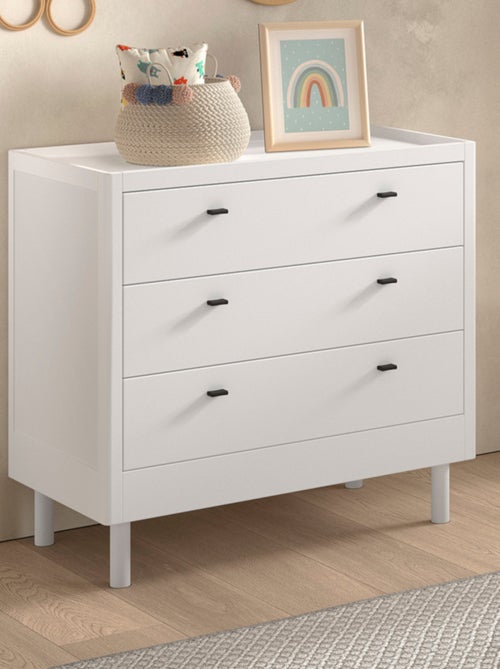 Commode 3 tiroirs en hêtre massif AUBANE - Kiabi