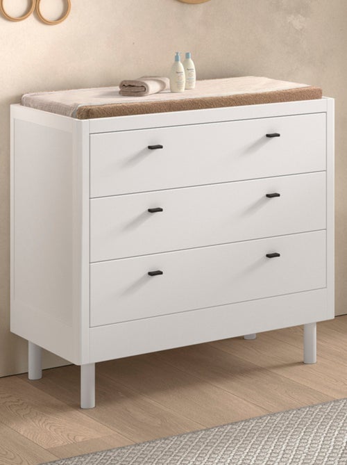 Commode 3 tiroirs en hêtre massif AUBANE - Kiabi