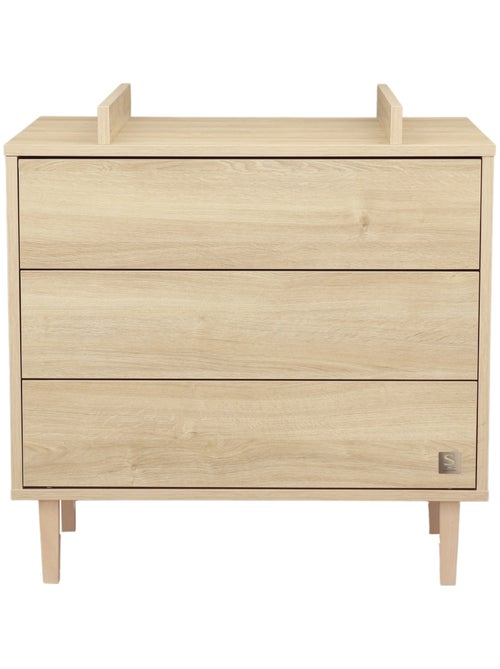 Commode 3 tiroirs pieds bois - - Kiabi