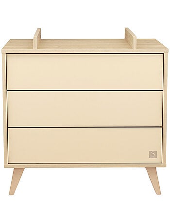 Commode 3 tiroirs sur pieds bois obliques - SAUTHON