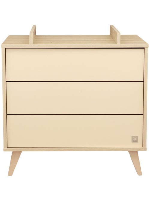 Commode 3 tiroirs sur pieds bois obliques - SAUTHON - Kiabi