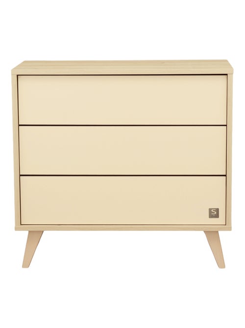 Commode 3 tiroirs sur pieds bois obliques - SAUTHON - Kiabi