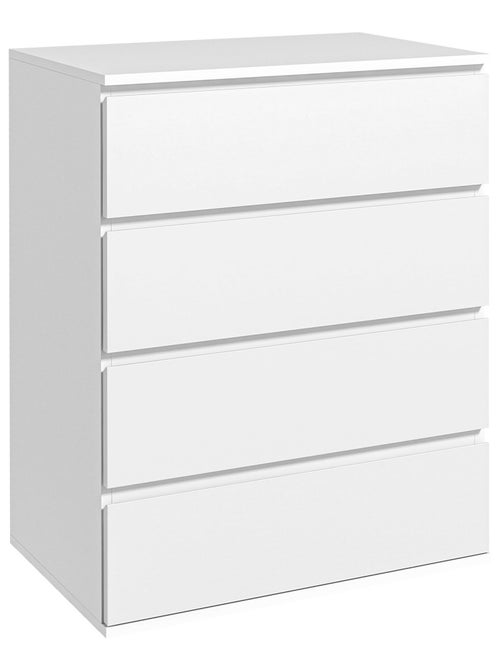 Commode 4 tiroirs dim. 60L x 40l x 80H cm blanc - Kiabi
