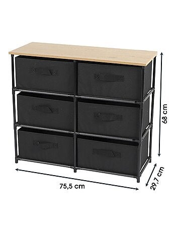 Commode 6 tiroirs intissés