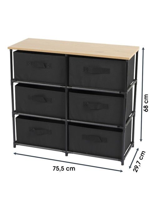 Commode 6 tiroirs intissés - Kiabi