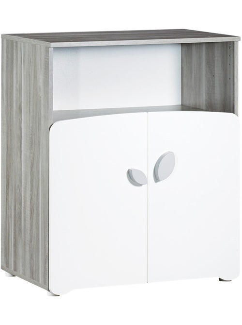 Commode à langer 2 portes en bois - BABYPRICE - Kiabi