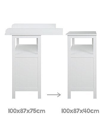 Commode à langer 2 tiroirs + 2 bacs de rangement 'Hamburg' ROBA