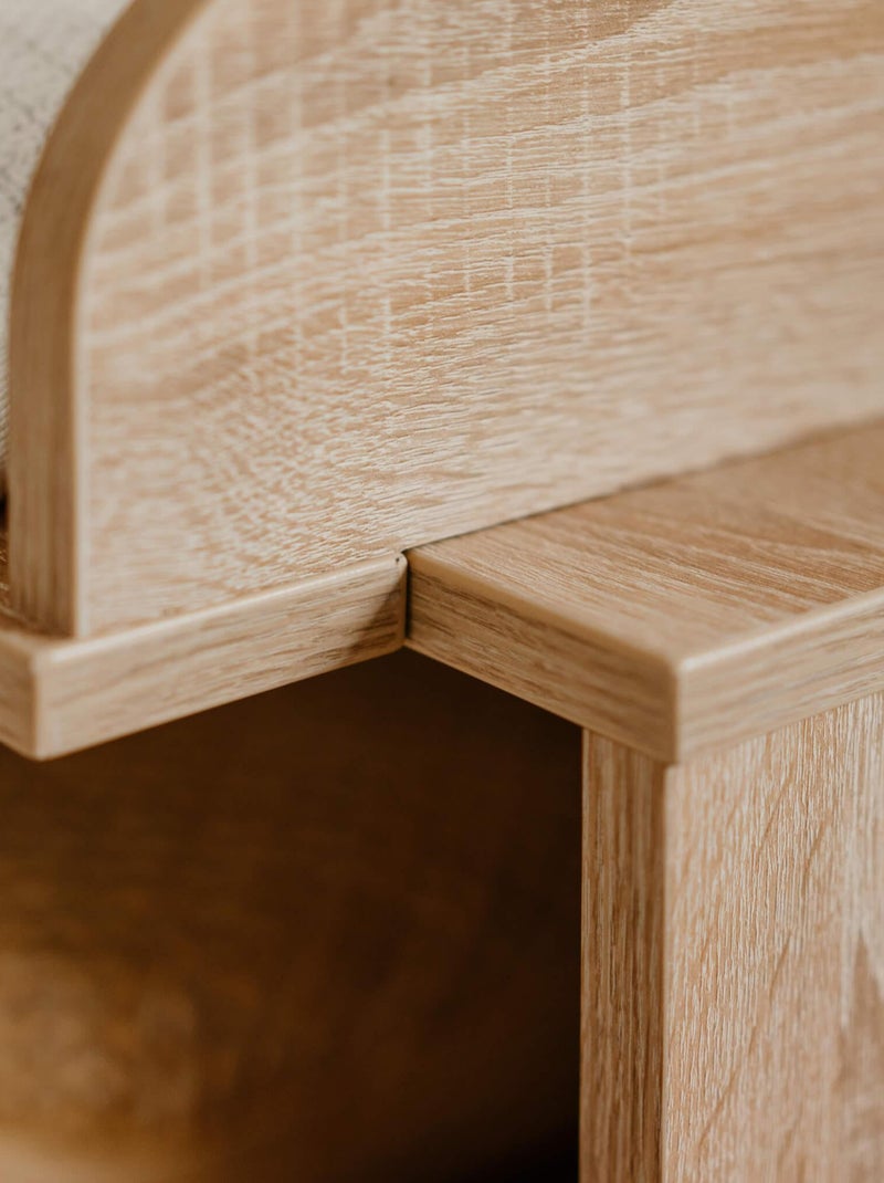 Commode à langer 2 tiroirs effet cannage Marron clair - Kiabi