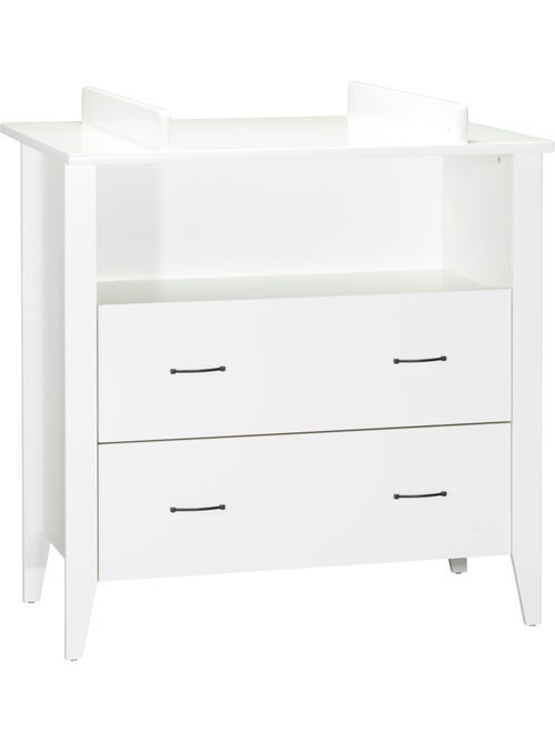 Commode à langer 2 tiroirs et une niche poignées métal - SAUTHON - Kiabi