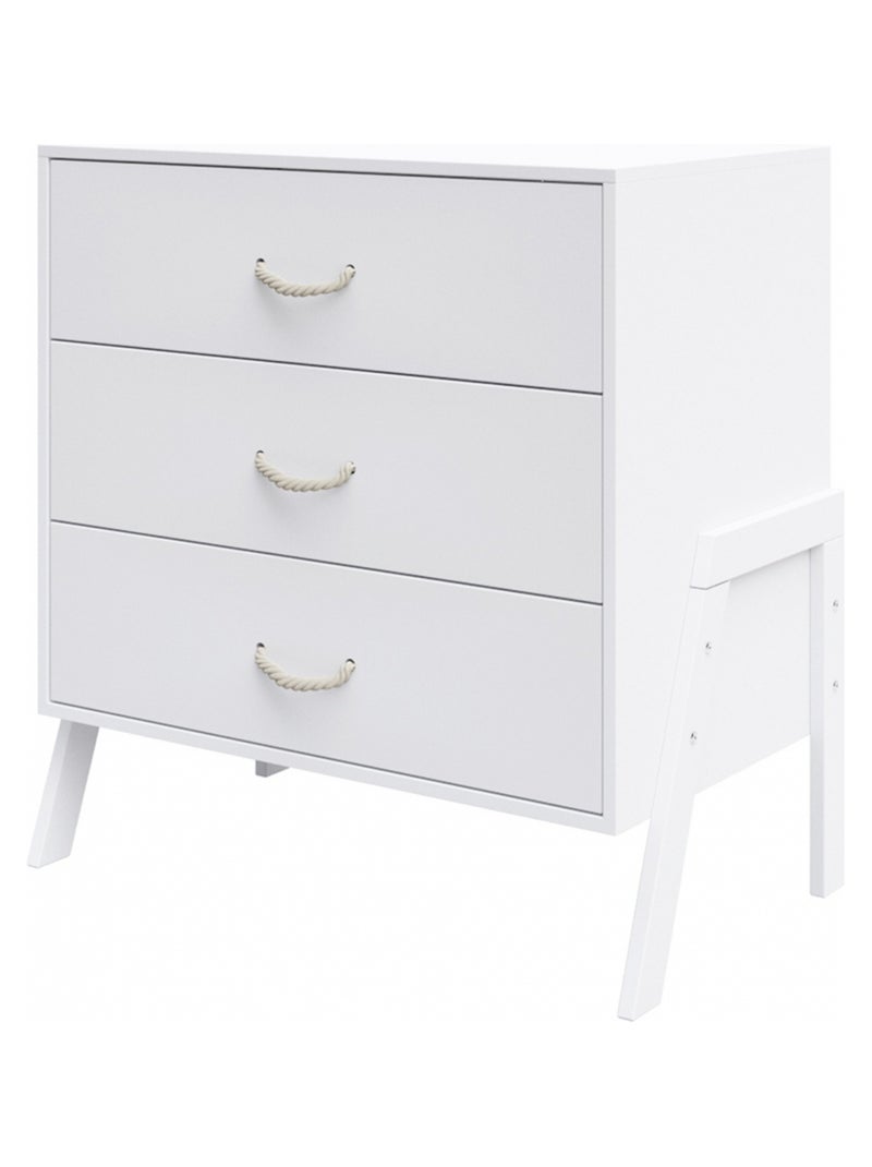 Commode à Langer 3 tiroirs - Table à Langer Amovible et Matelas - LIV Blanc - Kiabi
