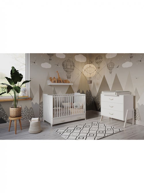 Commode à Langer 3 tiroirs - Table à Langer Amovible et Matelas - LIV - Kiabi