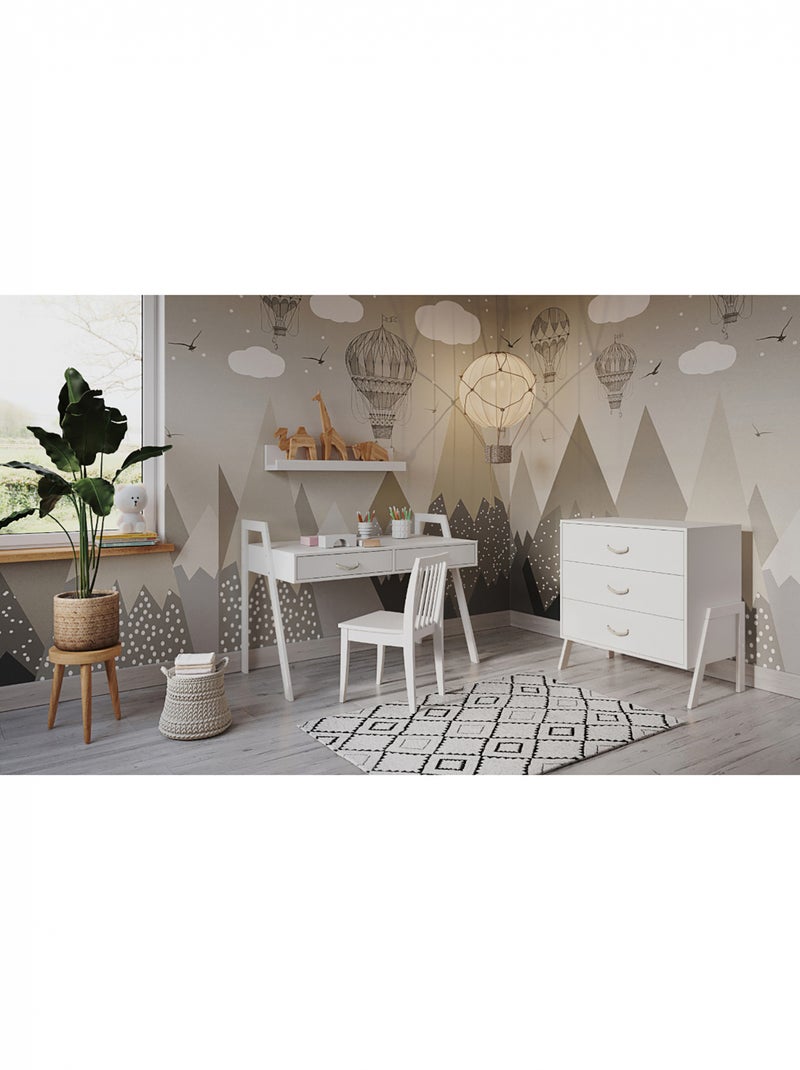 Commode à Langer 3 tiroirs - Table à Langer Amovible et Matelas - LIV Blanc - Kiabi