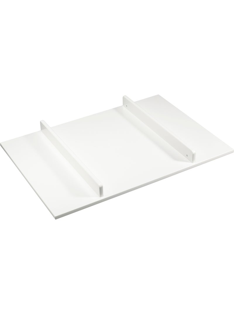 Commode à langer 3 tiroirs avec fronton et pieds bois laqués -  ouverture push - SAUTHON Blanc - Kiabi