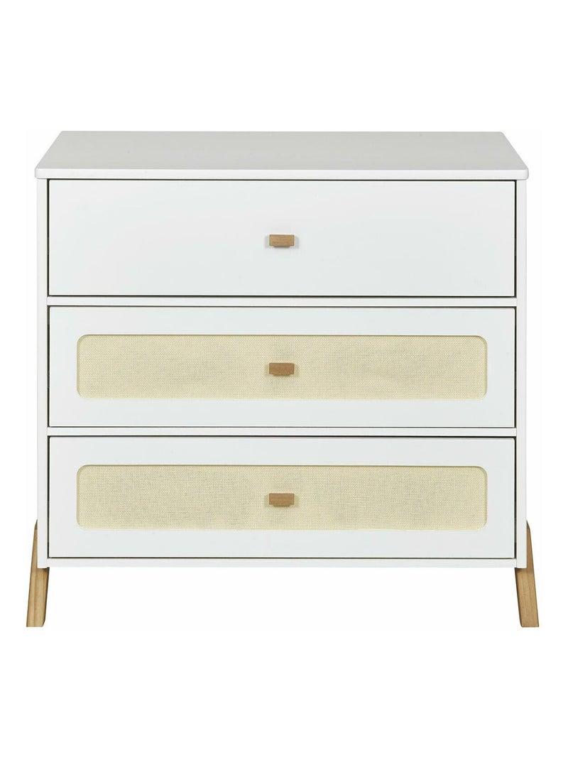 Commode à langer 3 tiroirs Azu - AKITEN RETAIL Blanc Marron - Kiabi