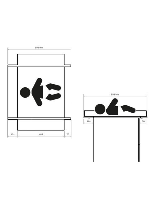 Commode à langer 3 tiroirs en bois ALBA - Kiabi