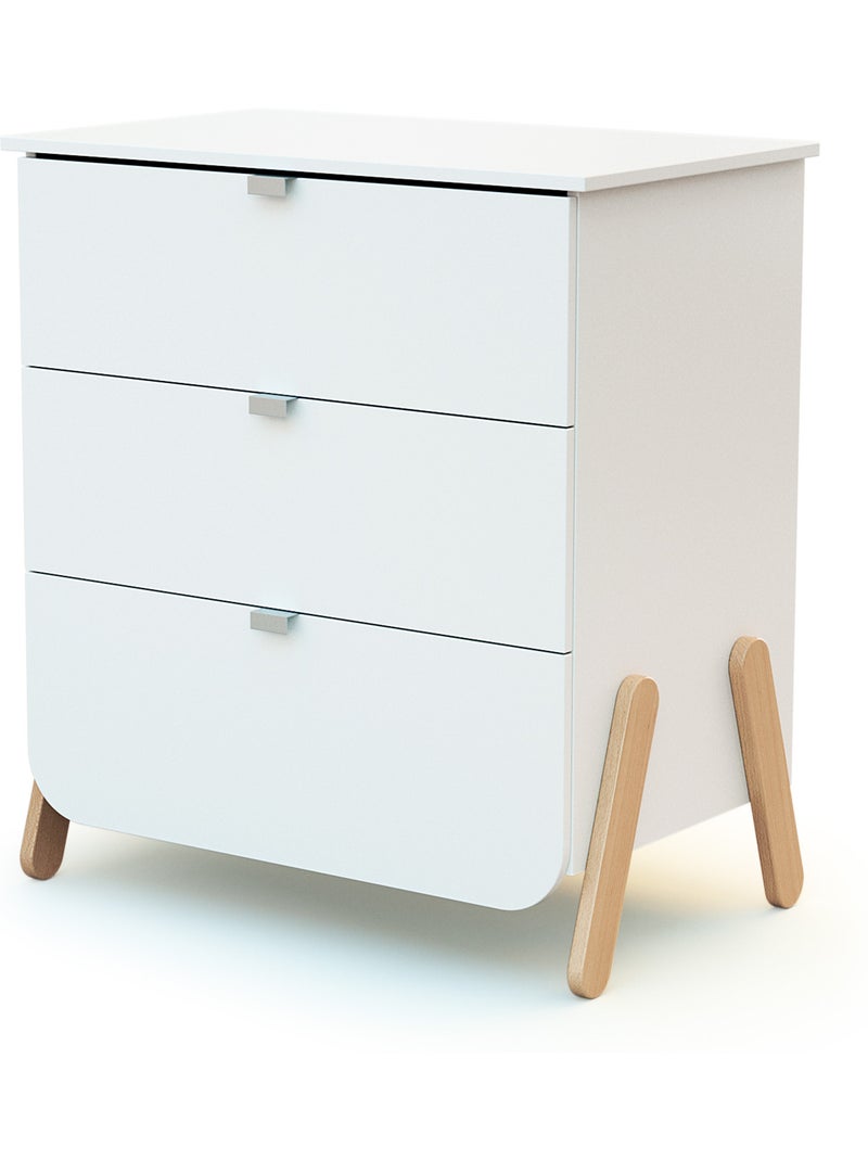 Commode à langer 3 tiroirs en bois pirate Blanc Marron - Kiabi