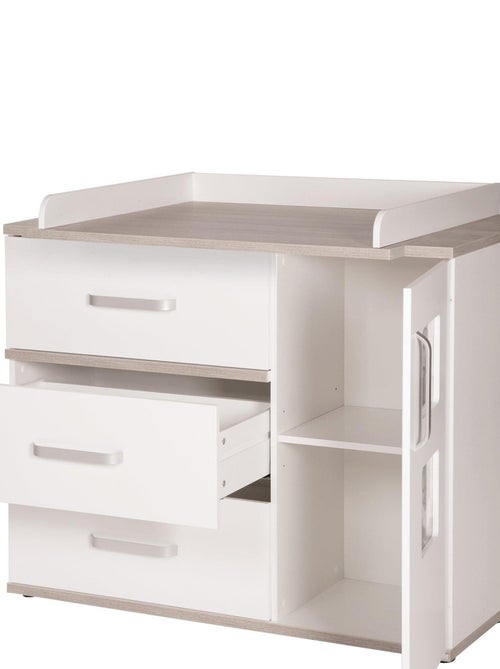 Commode à langer 3 tiroirs et porte avec 2 cadres photo 'Moritz' ROBA - Kiabi Commode à langer 3 tiroirs et porte avec 2 cadres photo 'Moritz' ROBA - Kiabi
